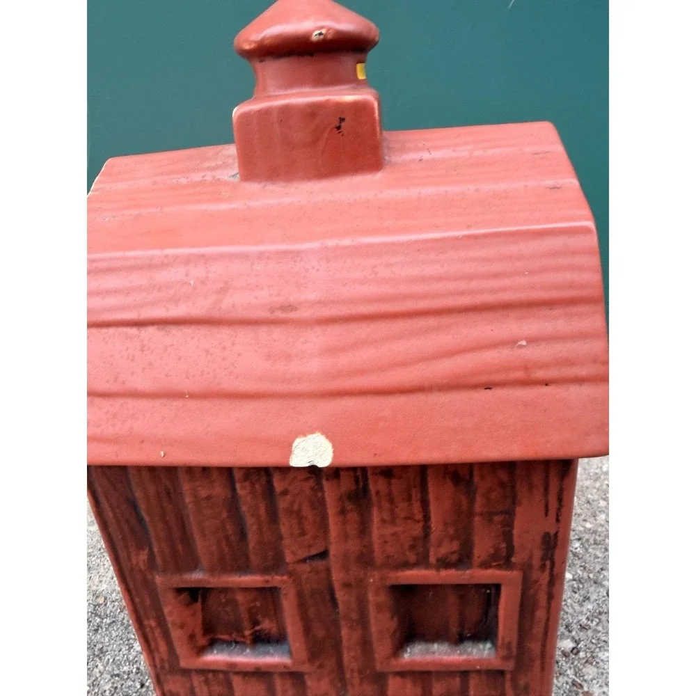 Vintage McCoy Pottery Dutch Treats Brown Farmhouse/Barn Cookie Jar w/Lid‎